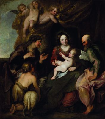 Sacra famiglia con san Giovannino e santa Elisabetta