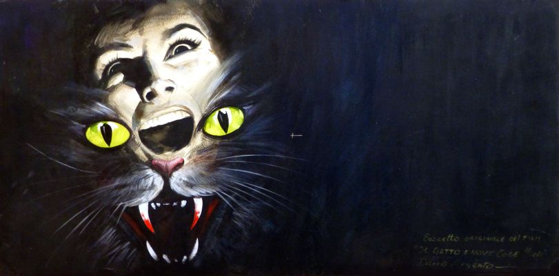 Bozzetto originale del film Il gatto a nove code di Dario Argento