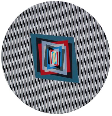 Circular color effect in op art