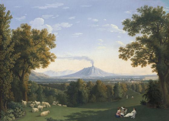 Paesaggio con la Reggia di Caserta