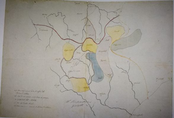 Copia Mappa del Catasto Borbonico di Castania