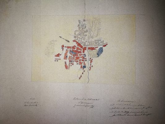 Riproduzione fotografica Mappa centro Castania