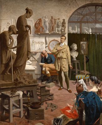 L'interno dell'atelier di Canova