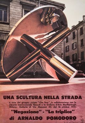 Manifesto della mostra Una scultura nella strada