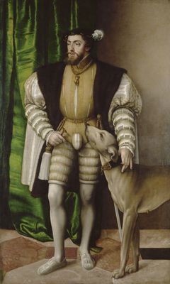 Ritratto di Carlo V con il cane