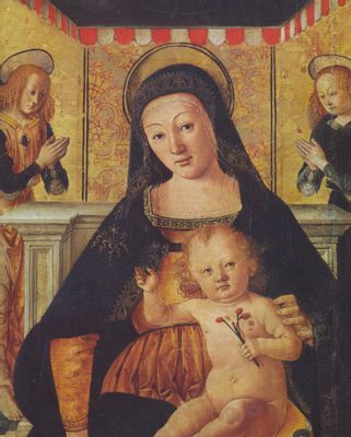 Madonna in trono con Bambino e angeli