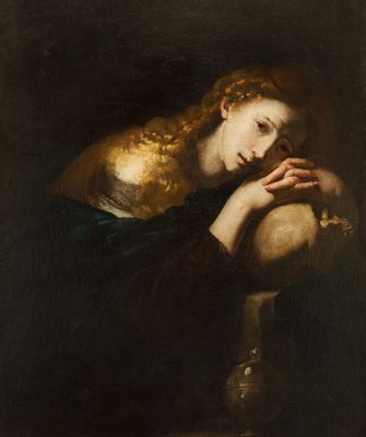 La Maddalena in meditazione del teschio