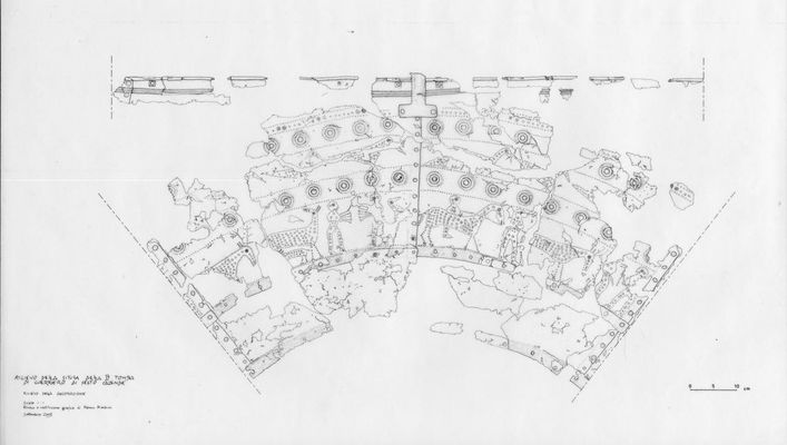 Sviluppo del disegno della decorazione della situla