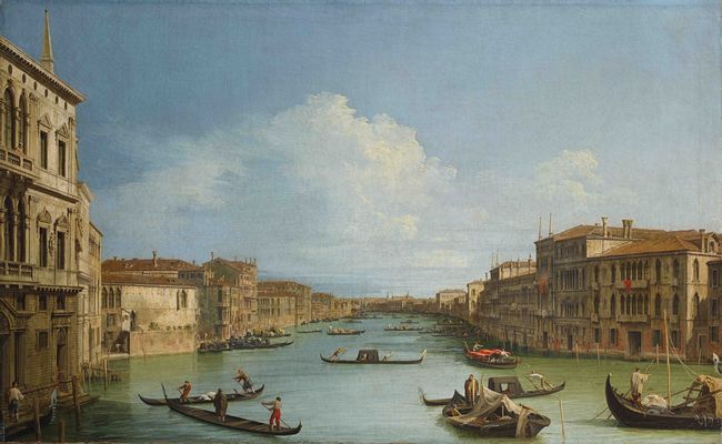 Il Canal Grande da Ca’ Foscari verso il ponte di Rialto