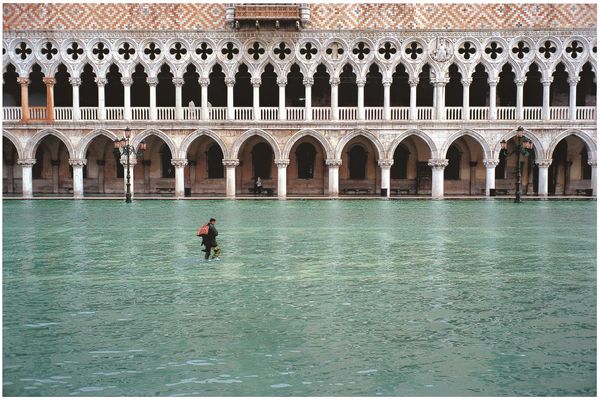 Acqua alta in Piazzetta San Marco