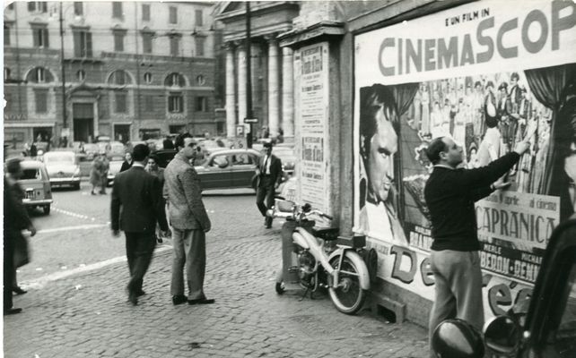 L’artista in Piazza del Popolo