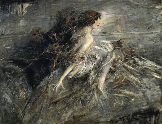 La marchesa Casati con piume di pavone