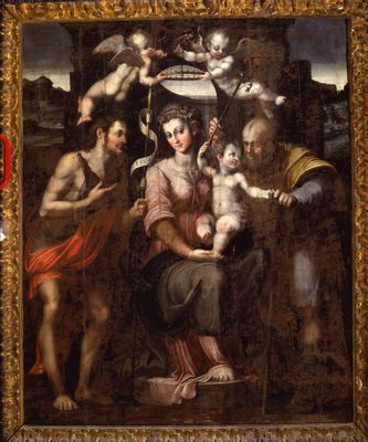 Sacra famiglia con S. Giovanni Battista