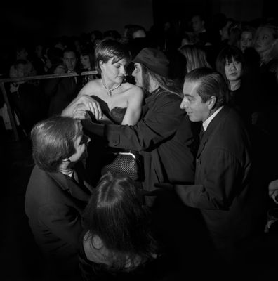 Linda Evangelista, Steven Meisel, Paul Cavaco and Anna Sui Haute Couture Exhibition Opening, The Met, New York December 1995