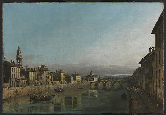 L'Arno verso il ponte alla Carraia, Firenze