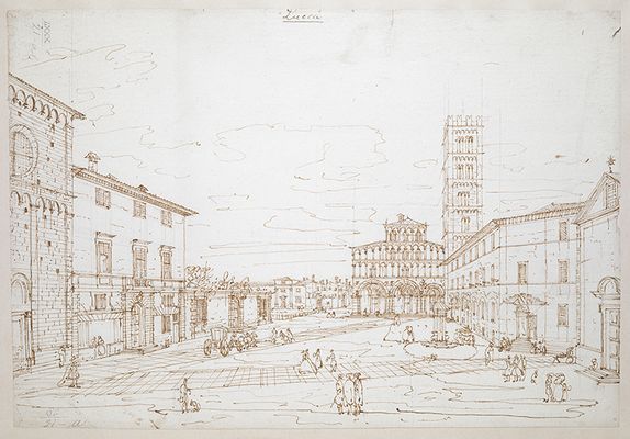 Piazza San Martino con la cattedrale, Lucca