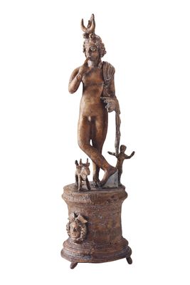 Statuetta di Arpocrate con nome del proprietario o dell'artista