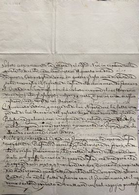 Lettera di Ludovico Radice a Tommaso Corsini