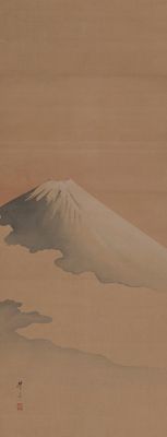  Una veduta della vetta del monte Fuji