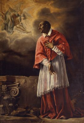 San Carlo Borromeo in adorazione della Trinità