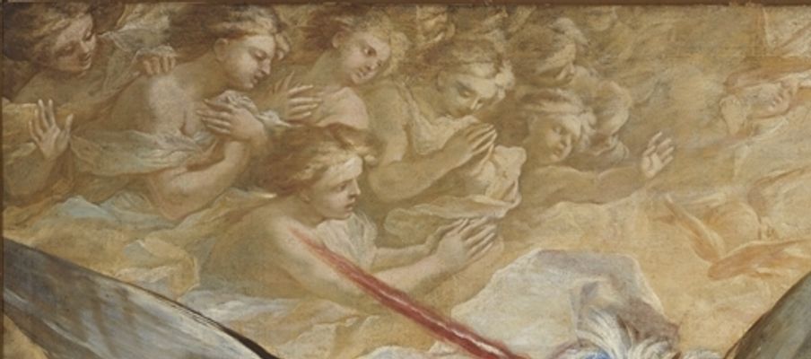 San Michele Arcangelo sconfigge gli angeli ribelli, particolare