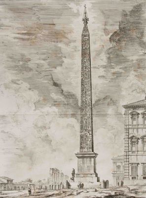 Obelisco Egizio eretto da Sisto V nella Piazza di San Giovanni Laterano