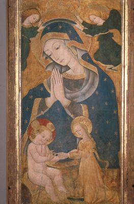 Madonna incoronata da due angeli e sposalizio mistico di Santa Caterina